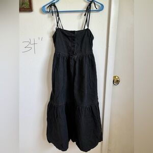 Madewell black denim dress